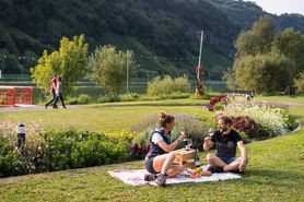 Romantisches Picknick zu Zweit am Moselufer Kröv